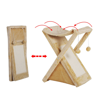 Nancy's Placentia Krabpaal - Kattenboom - Grot - Hangmat - Sisal - Bewerkt Hout - Geel - 50 x 32 x 65 cm