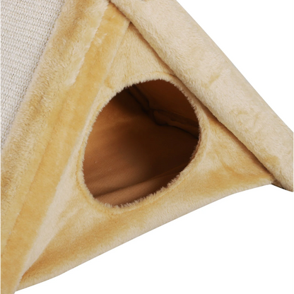 Nancy's Placentia Krabpaal - Kattenboom - Grot - Hangmat - Sisal - Bewerkt Hout - Geel - 50 x 32 x 65 cm