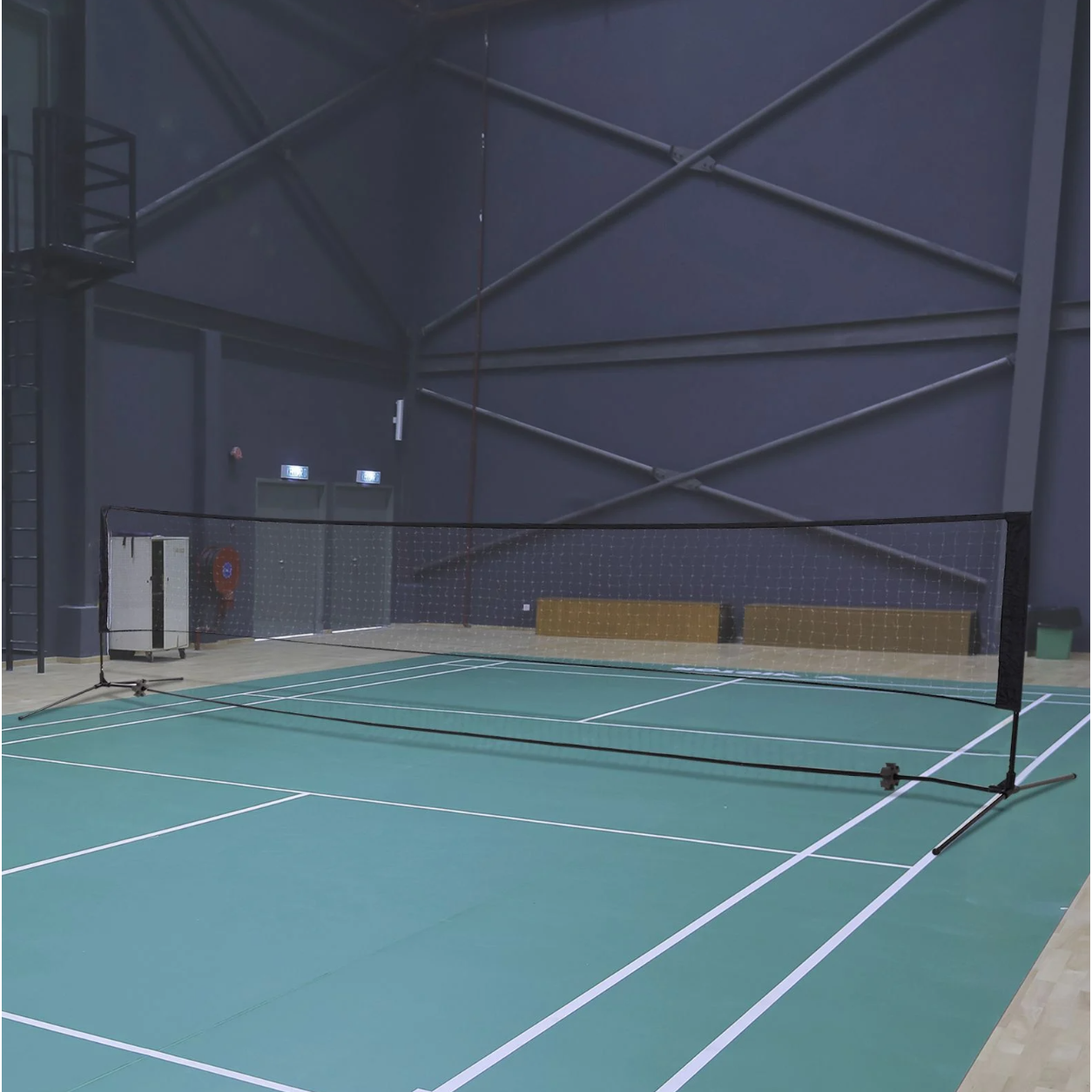 Filet de badminton de Nancy - Filet de volley-ball - Filet de tennis - Portable - 2 hauteurs - Sac de transport - 94/158 x 400 x 60 cm 