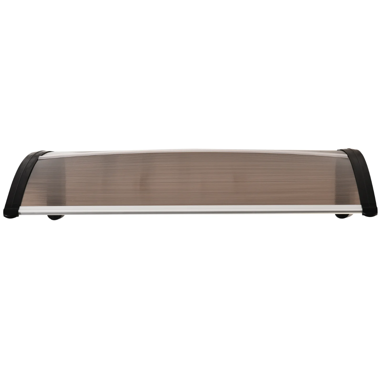 Auvent Nancy's Cypress - Auvent de porte d'entrée - Protection solaire - Abri - Polycarbonate - Marron - 120 x 75 x 23 cm