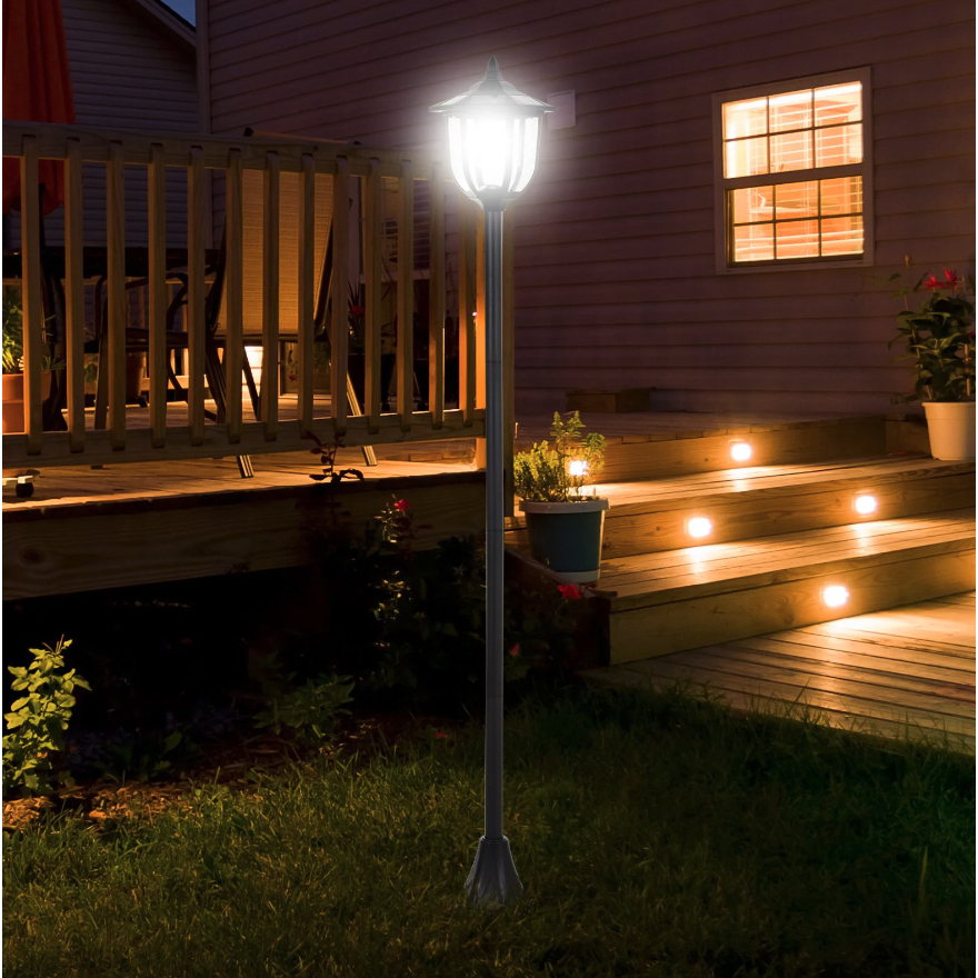 Lanterne de jardin Muscoy de Nancy - Énergie solaire - LED - Éclairage extérieur - 6-8 heures 