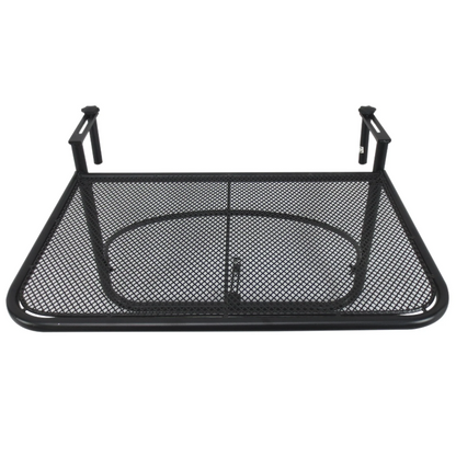 Nancy's Larkspur Balkontafel - Hangende Tafel - In Hoogte Verstelbaar - Terras - Metaal - Zwart - 60 x 56.5 x 45 cm