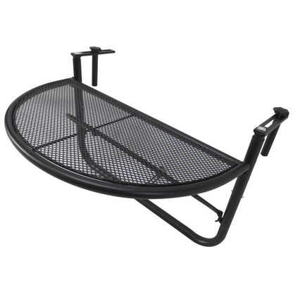 Nancy's Elon Balkontafel - Hangende Tafel - In Hoogte Verstelbaar - Terras - Metaal - Zwart -45 x 60 x 50 cm
