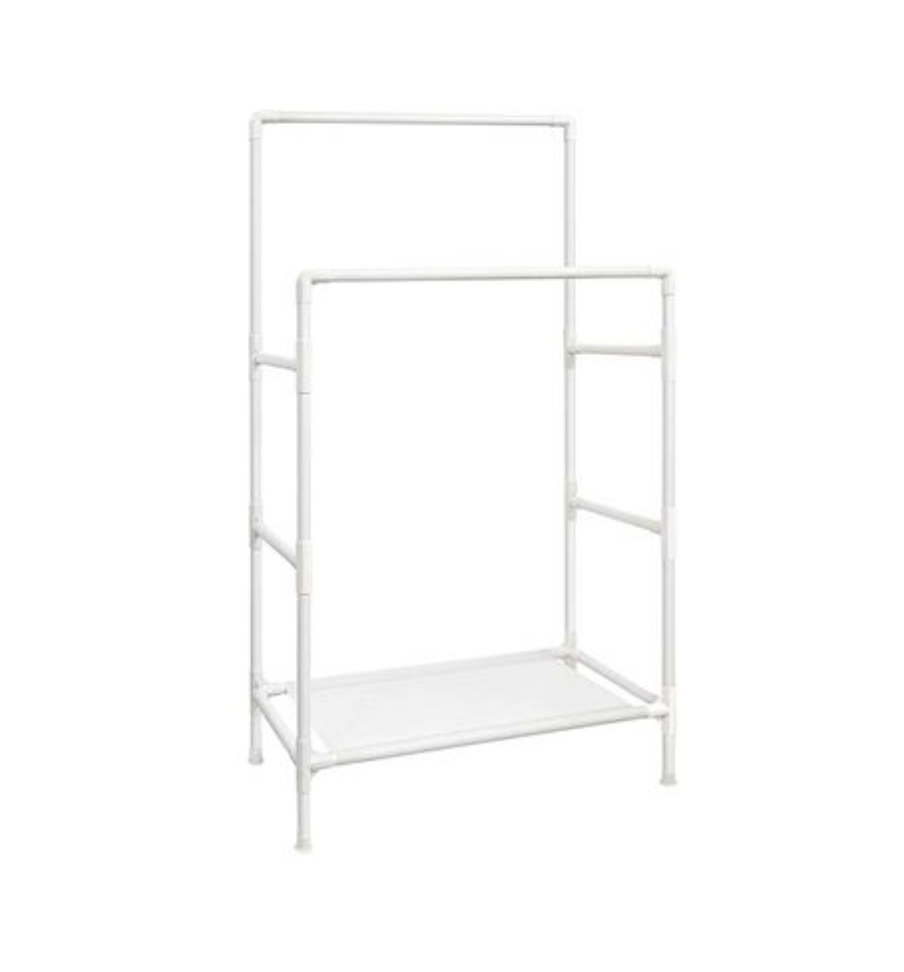 Nancy's Hammell Kledingrek - Garderoberek - Kledingstangen - Wit - Staal - ± 85 x 45 x 155 cm