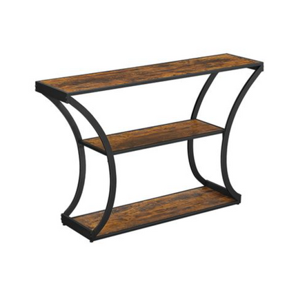 Nancy's Hall Console table - Sideboard - Side table - Industrial - Brown - Black - Engineered Wood - Metal - 120 x 30 x 80 cm