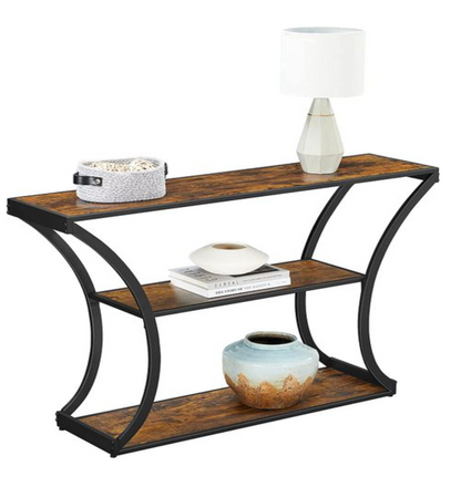 Nancy's Hall Console table - Sideboard - Side table - Industrial - Brown - Black - Engineered Wood - Metal - 120 x 30 x 80 cm