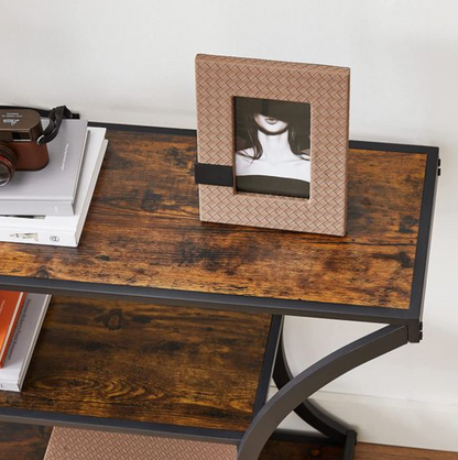 Nancy's Hall Console table - Sideboard - Side table - Industrial - Brown - Black - Engineered Wood - Metal - 120 x 30 x 80 cm