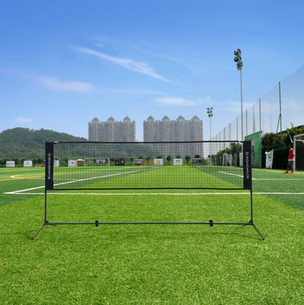 Nancy's Hydro Badmintonnet - Tennisnet - Volleybalnet - Hoogte Verstelbaar - Draagtas - 3 Meter - Zwart