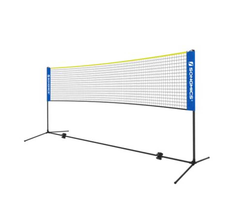 Filet de badminton Nancy's Curtis - Filet de volley-ball - Filet de tennis - Bleu - Jaune - Métal - Plastique - Sac de transport - Ajustable - 500 x 103 x 155 cm 