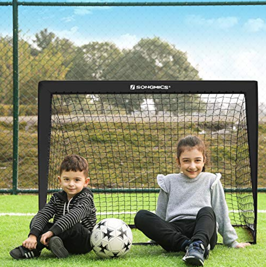 Nancy's Hyndman Voetbaldoeltjes - Voetbaldoelen - Kinderen - Goaltjes - Set Van 2 - Zwart/Rood - Pop-Up - 120 x 80 x 80 cm
