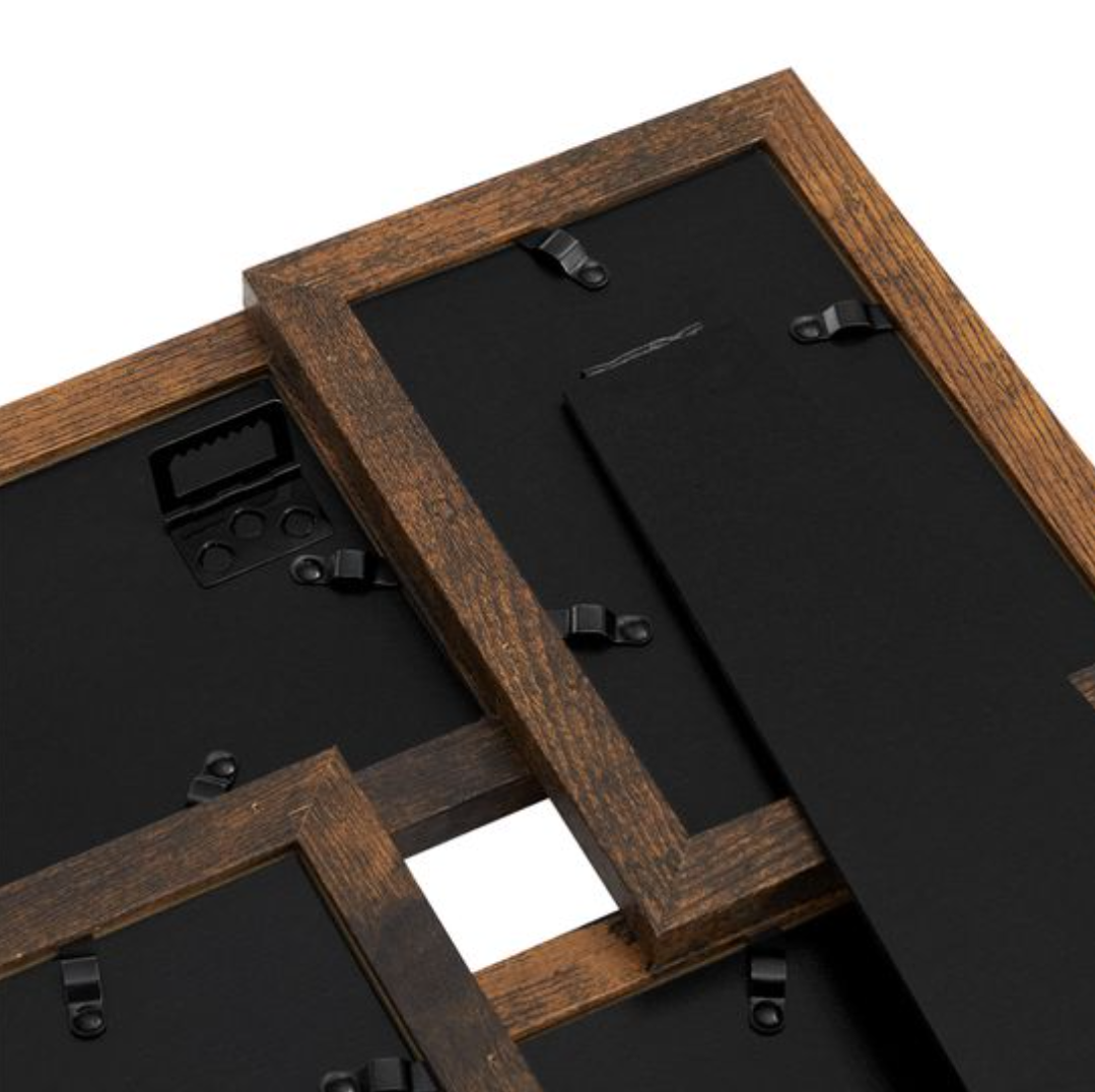 Nancy's Foley Brook Collage Fotolijst - Wandlijst met Standaard - voor 4 Foto's - Vintage Bruin - Elk 10 x 15 cm