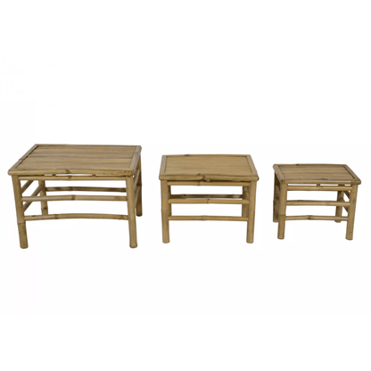 Nancy's Patcruz Stools - Set of 3 - Side table - Bamboo