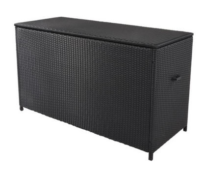 Nancy's Mosil Kussenbox - Riet en Aluminium Frame - Zwart - ± 165 x 65 x 95 cm