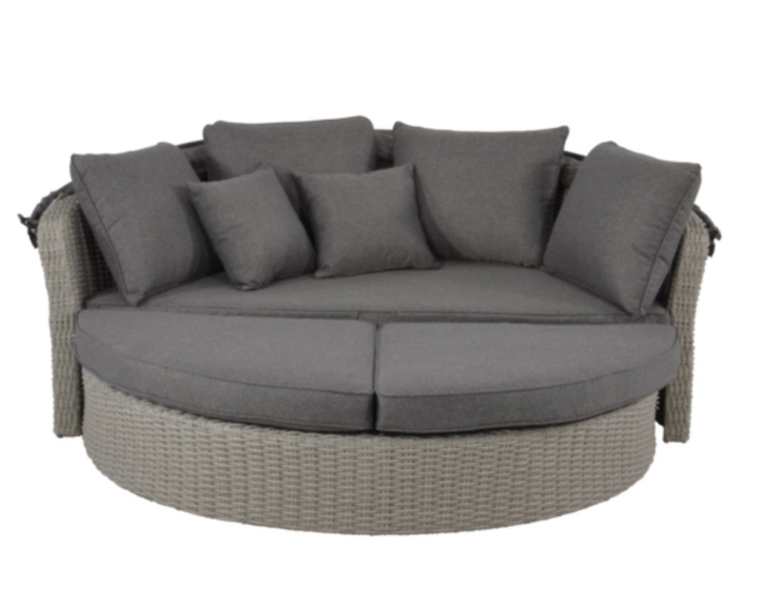 Nancy's Skyforest Zonne-eiland - Loungeset Met Zonnekap - Grijs - 200 x 182 x 161cm