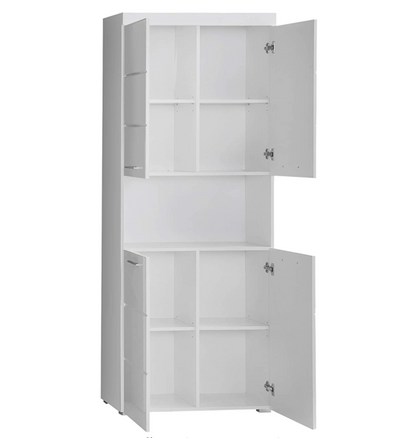 Nancy's Amanda Bathroom Cabinet - High Cabinet with Open Compartment - High Gloss - 73 x 190 x 31 cm