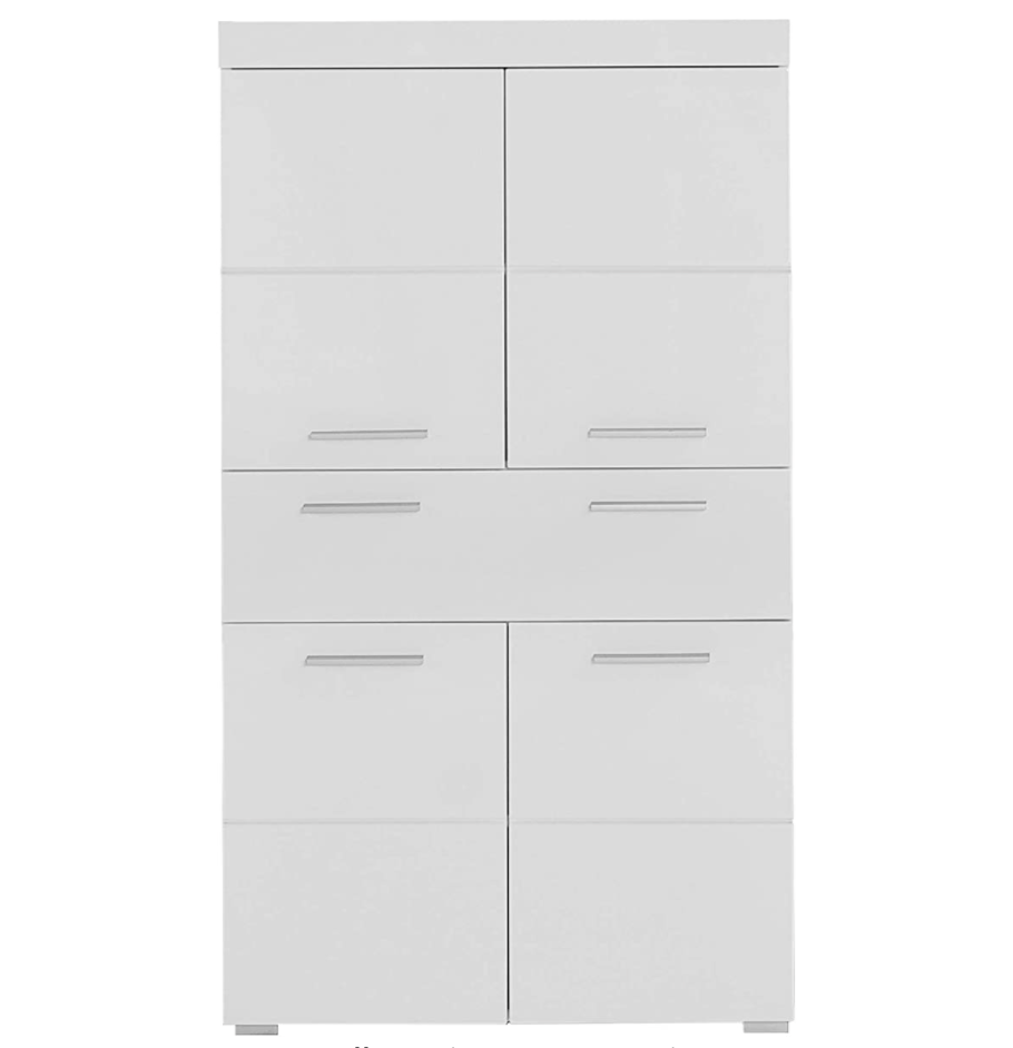 Nancy's Amanda Bathroom Cabinet - High Cabinet with Open Compartment - High Gloss - 37 x 132 x 31 cm