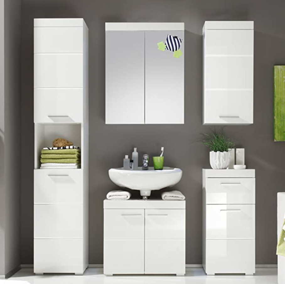 Nancy's Amanda Bathroom Cabinet - Under the Washbasin - High Gloss - 60 x 56 x 34cm