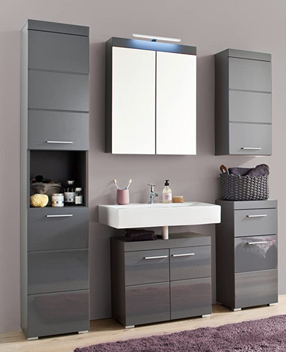 Nancy's Amanda Bathroom Cabinet - Cupboard - High Gloss - 73 x 79 x 31 cm