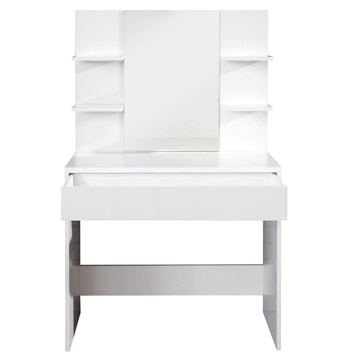 Coiffeuse Amanda de Nancy - Table de travail - Blanc - 85 x 140 x 40 cm