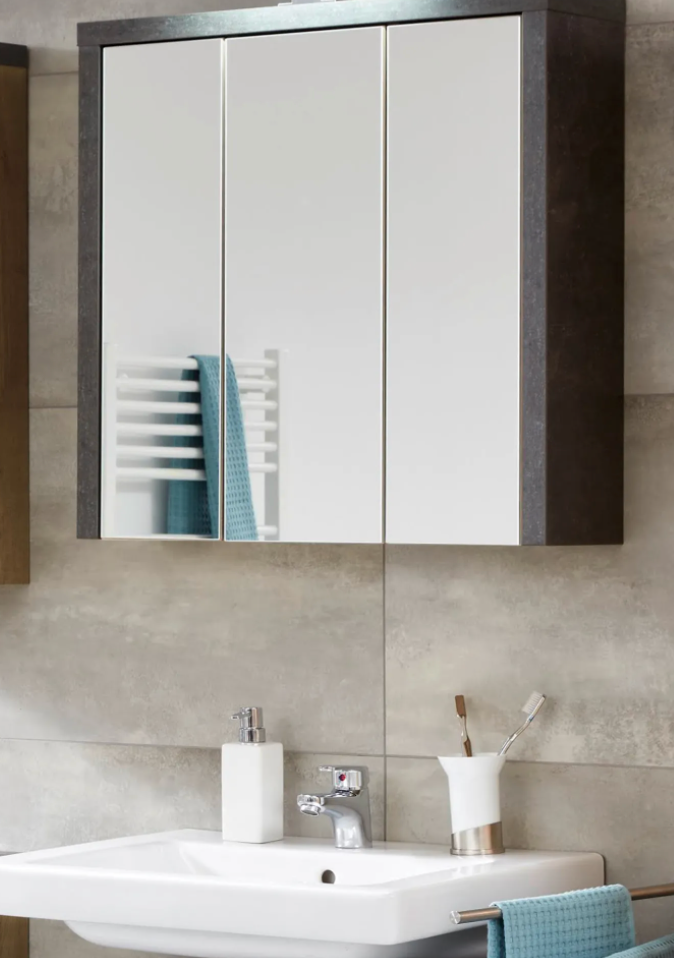 Meuble de salle de bain Amanda de Nancy - Miroir - Brillant - 67 x 71 x 19 cm