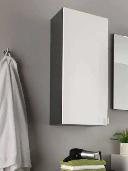 Meuble de salle de bain Nancy's Cambil - Meuble de rangement - Miroir - 35 x 83 x 31 cm