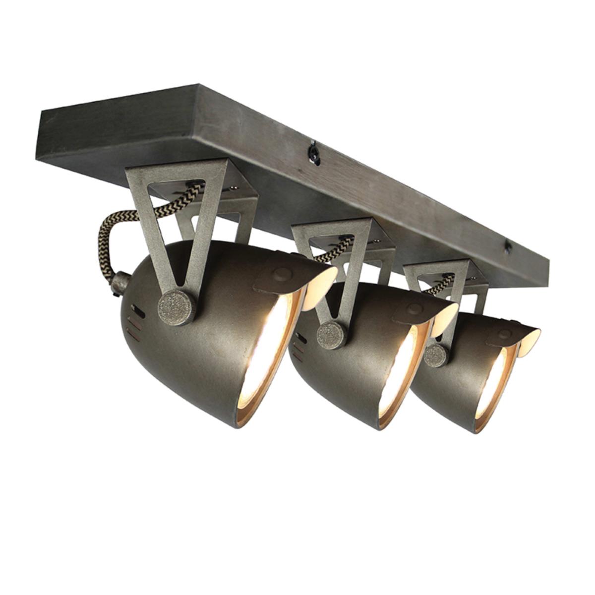LABEL51 Spot Cap led - Plafondlap - Grijs - Metaal - 3 Lichts