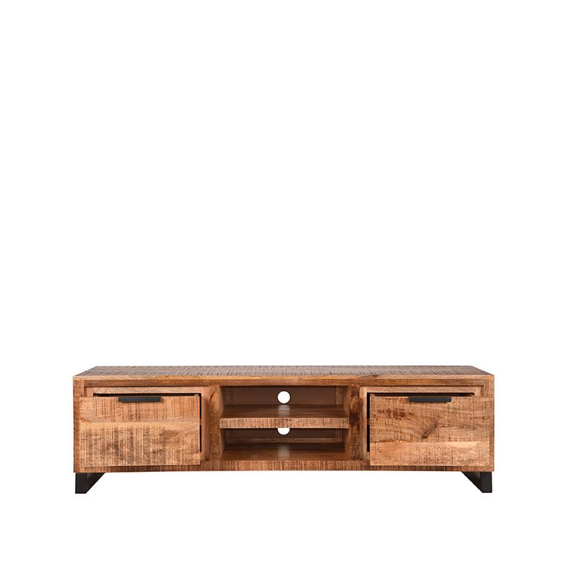 Meuble TV Nancy's Glasgow - Bois de manguier - Meuble - Meuble TV - Brut - 160 x 45 x 45 cm