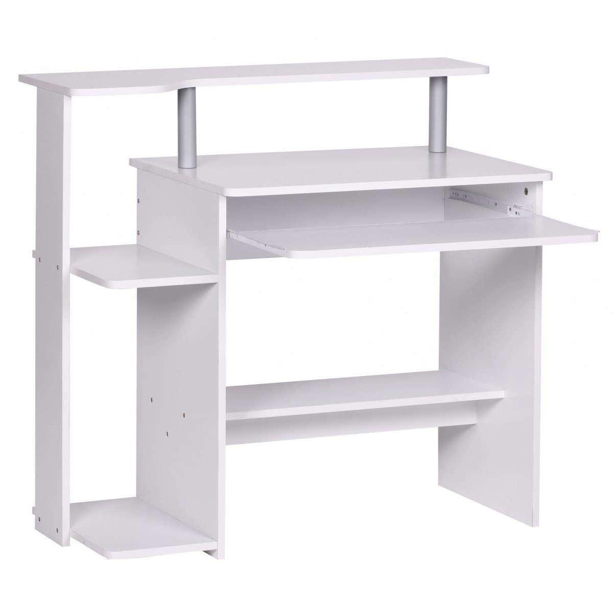 Nancy's Flatiron District Bureau - Computertafel - Computerbureau - Wit - ± 95 x 50 x 90 cm
