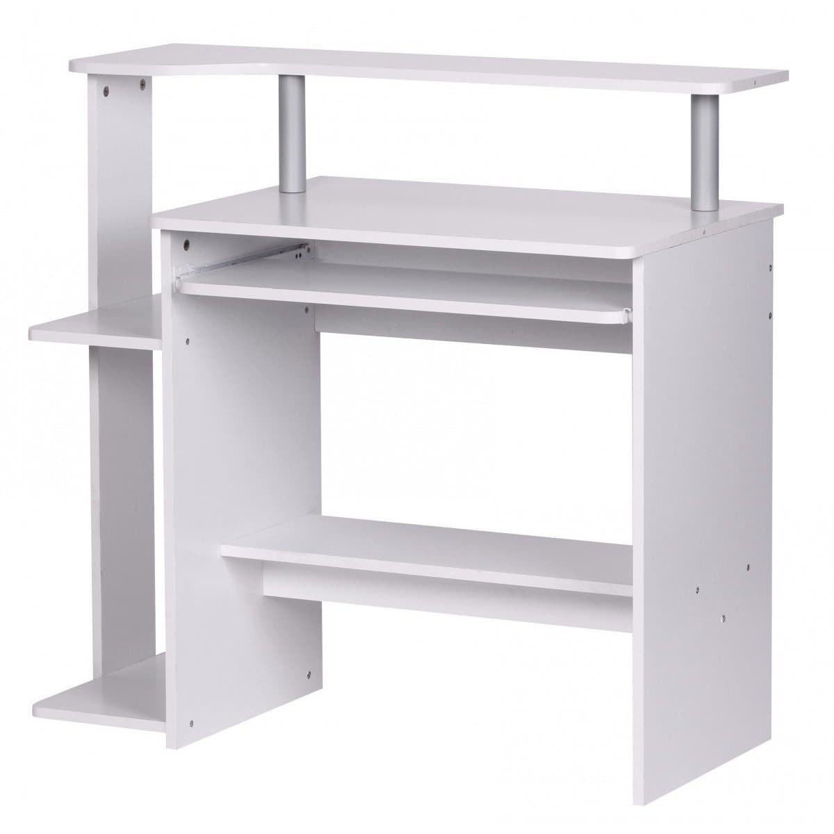 Nancy's Flatiron District Bureau - Computertafel - Computerbureau - Wit - ± 95 x 50 x 90 cm