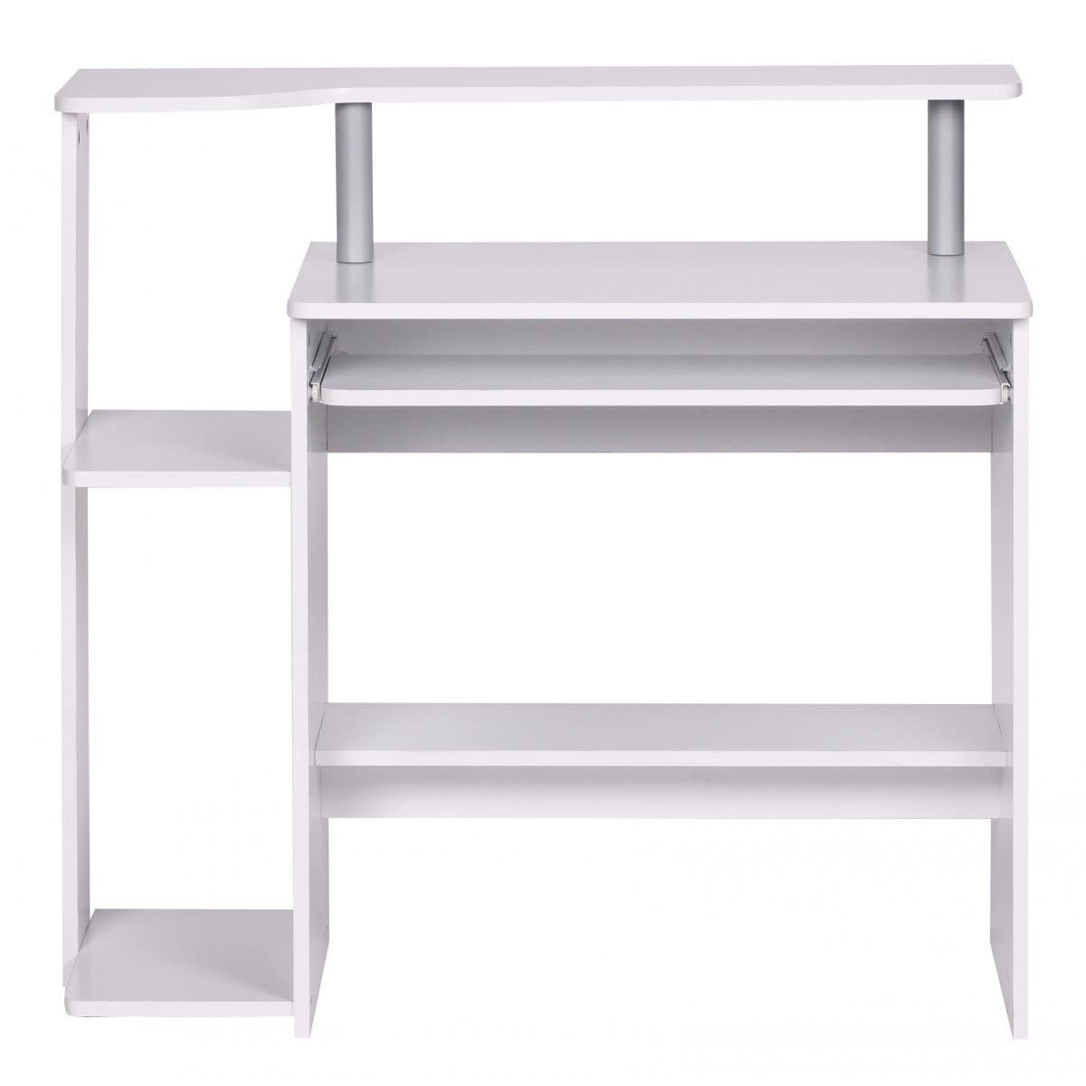 Nancy's Flatiron District Bureau - Computertafel - Computerbureau - Wit - ± 95 x 50 x 90 cm