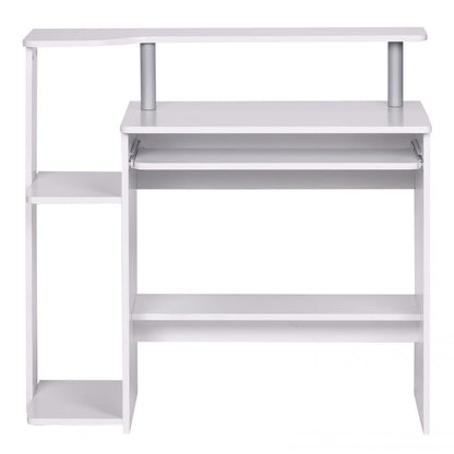 Nancy's Flatiron District Bureau - Computertafel - Computerbureau - Wit - ± 95 x 50 x 90 cm