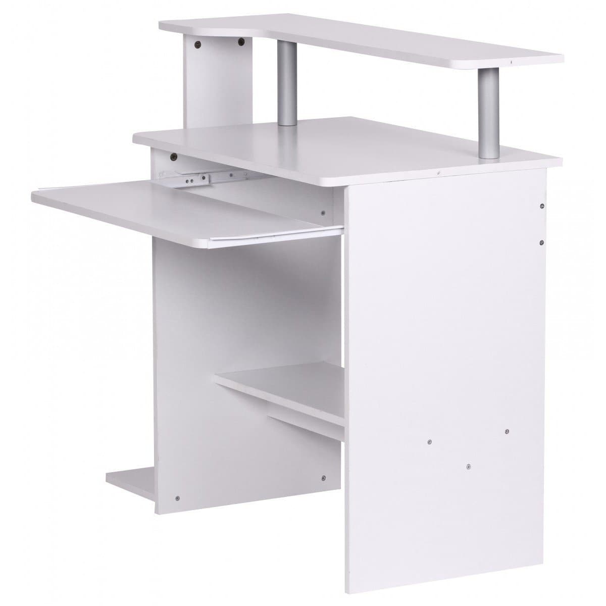 Nancy's Flatiron District Bureau - Computertafel - Computerbureau - Wit - ± 95 x 50 x 90 cm