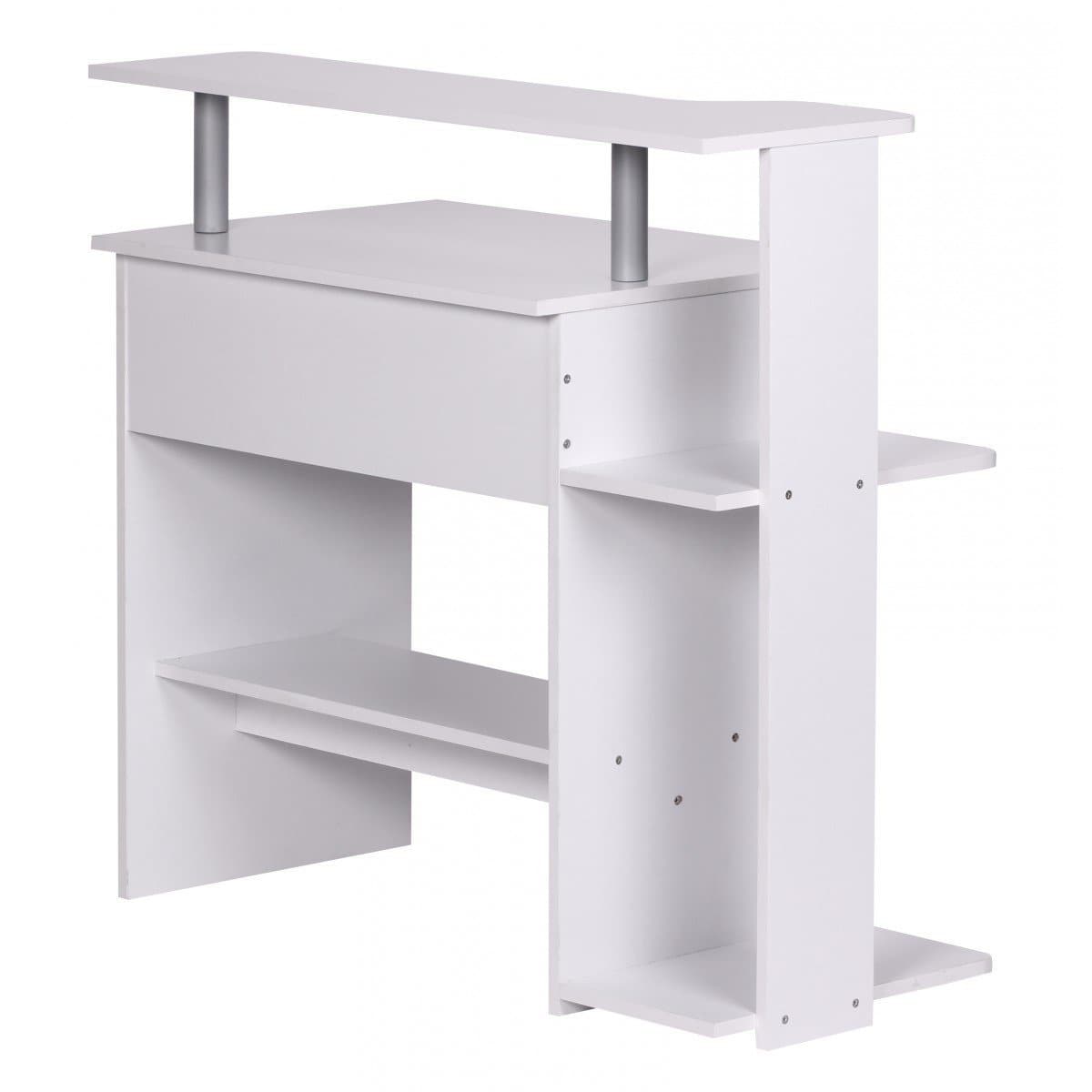 Nancy's Flatiron District Bureau - Computertafel - Computerbureau - Wit - ± 95 x 50 x 90 cm