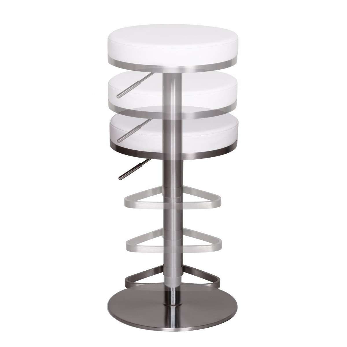 Nancy's River Mountain Luxury Bar Stool White - Bar Stools - Bar Stool Adjustable 40 x 40 x 82 CM