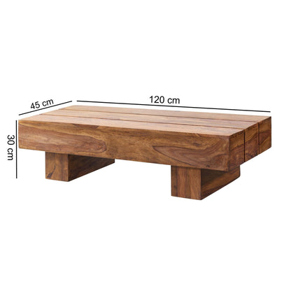 Table basse en bois massif Palmer Square de Nancy - Table d'appoint Sheesham - Table - Tables basses - Table