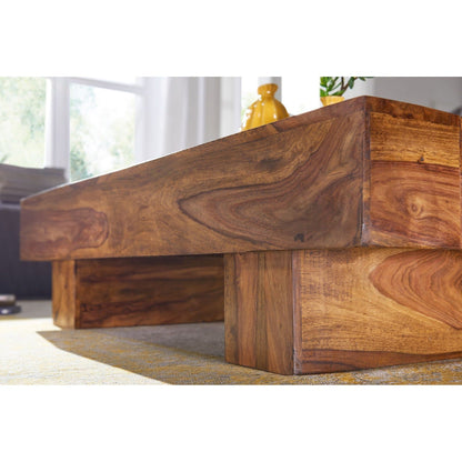 Table basse en bois massif Palmer Square de Nancy - Table d'appoint Sheesham - Table - Tables basses - Table
