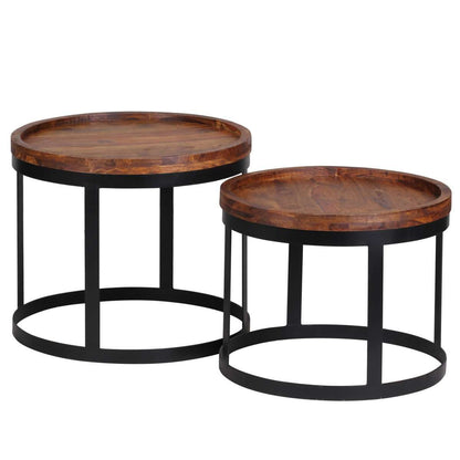 Nancy's Modern Side Tables - Set Of 2 - Sheesham Wood - Side Table - Table - Coffee Tables
