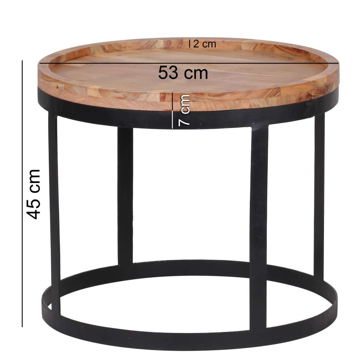 Tables d'appoint modernes Nancy's Galewood - Ensemble de 2 - Bois d'acacia - Table d'appoint - Table - Tables basses 