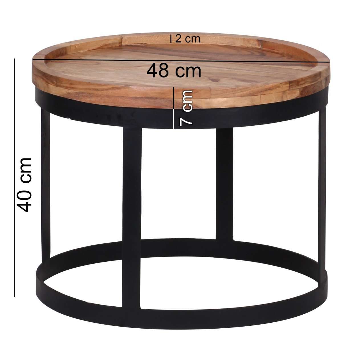 Tables d'appoint modernes Nancy's Galewood - Ensemble de 2 - Bois d'acacia - Table d'appoint - Table - Tables basses 