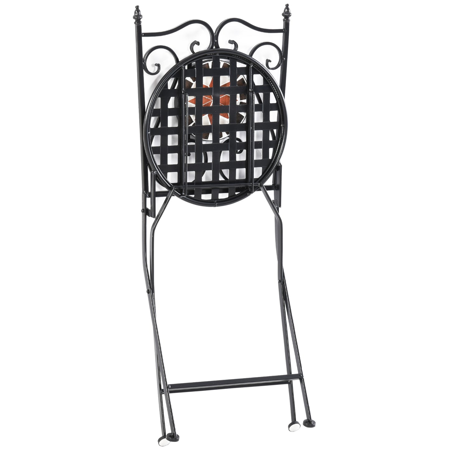 Nancy's Bettendorf Tuinsetgroep- Bistroset - 3-Delig Mozaiektafel - 2 Opklapbare Stoelen - Metaal - Veelkleurig