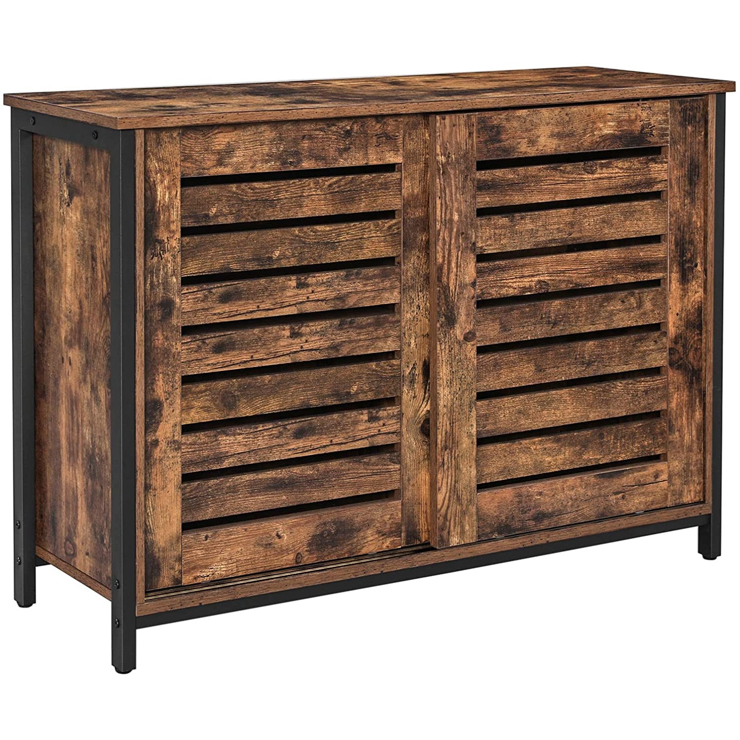 Nancy's Bristol Opbergkast - Commode Kasten - Industriële Kast - Dressoir - Kast met 2 Planken en 2 Deuren - 100 x 35 x 70 cm L x B x H