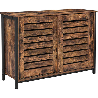 Nancy's Bristol Opbergkast - Commode Kasten - Industriële Kast - Dressoir - Kast met 2 Planken en 2 Deuren - 100 x 35 x 70 cm L x B x H