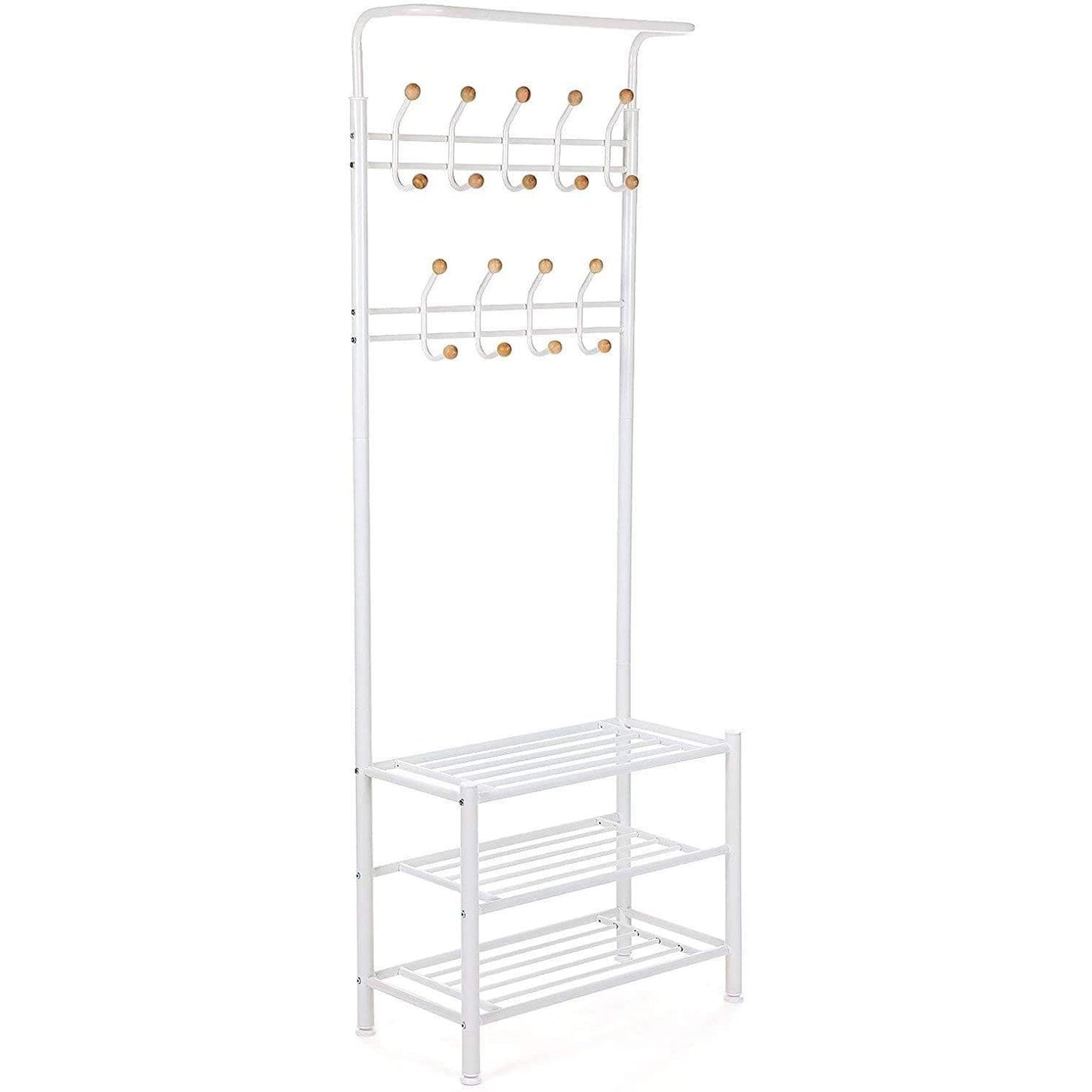 Nancy's Northbrook Garderoberek Met Kapstok - Garderoberek Met Schoenenrek 187 x 68,8 x 35,2 cm - Halkast