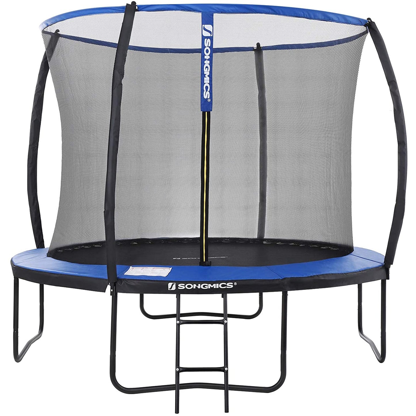 Nancy's Trampoline Met Veiligheidsnet - Trampolines - Tuin - Ladder - Gevoerde Stangen - Zwart/Blauw - Ø 305