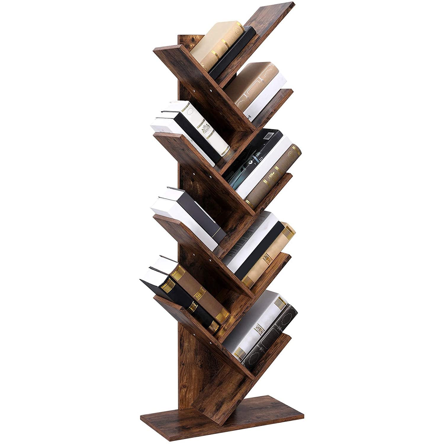Nancy's Yarm Boekenkast - Boekenregaal - Wandkast - Opbergkast - Bruin - ± 50 x 25 x 140 cm
