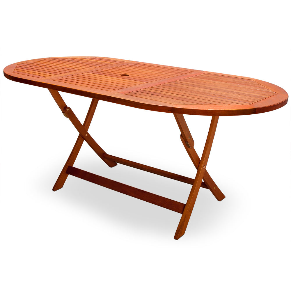 Nancy's Wauseon Foldable Garden Table - Folding Tables - Folding Table - Acacia Wood - 160 x 85 x 75 cm