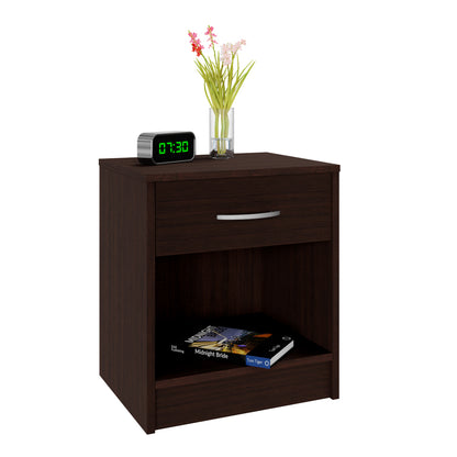 Nancy's Gulf Breeze Bedside table - Chest of drawers - Side table - MDF - Wengé Look - 50 x 40 x 35 cm