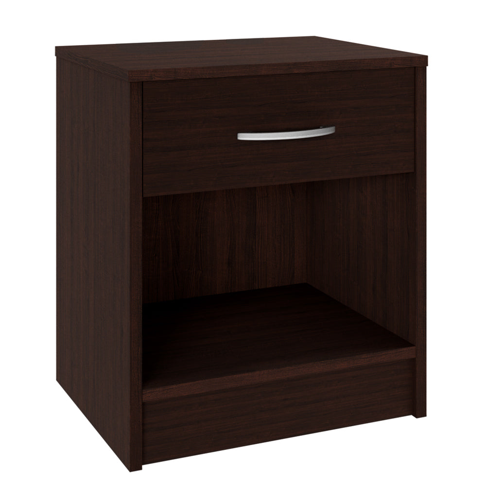 Nancy's Gulf Breeze Bedside table - Chest of drawers - Side table - MDF - Wengé Look - 50 x 40 x 35 cm