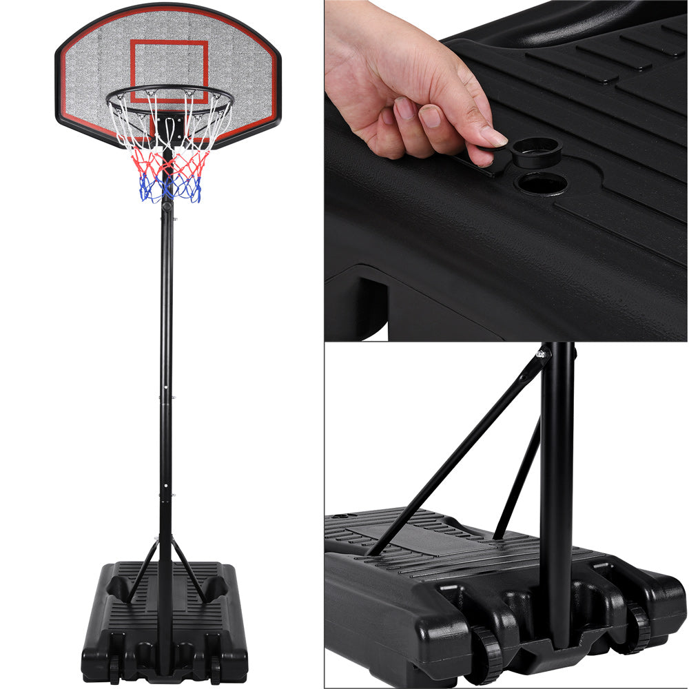 Nancy's McCordsville Mobiele Basketbalring - Met Wielen - Verstelbare Ringhoogte - Oprolbare Voetstandaard