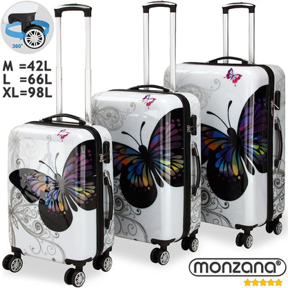 Nancy's Villa Hills Travel Suitcase Set - 3-piece - Hardcase - 360° rotatable - Polycarbonate